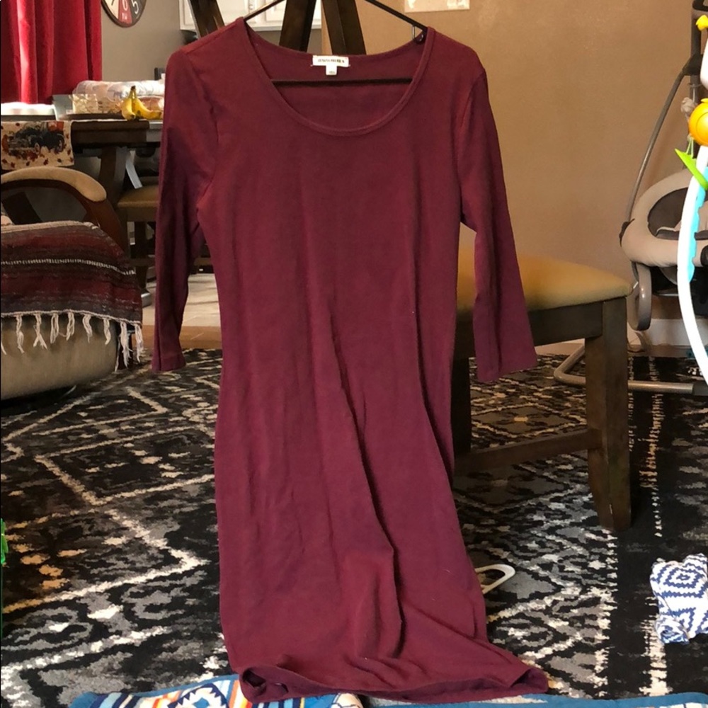 Maroon maternity dress